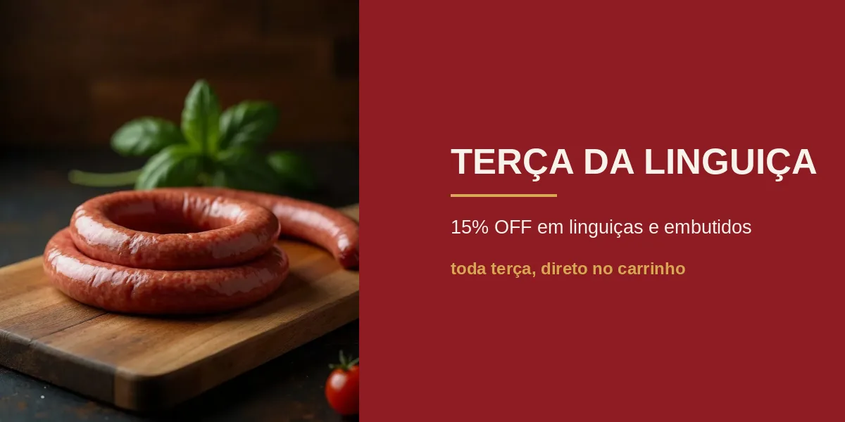 Terça da linguiça: 15% off