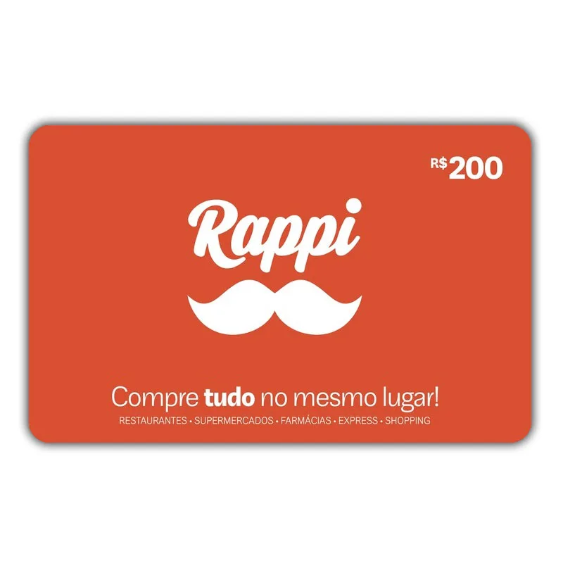 Gift Card Rappi 200 reais