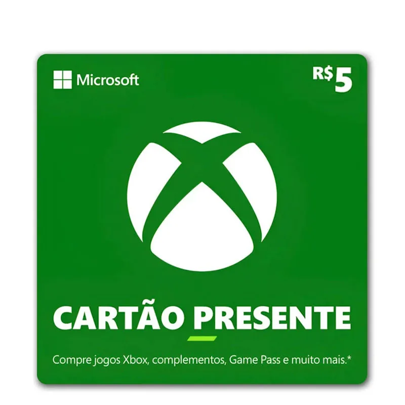 Gift Card Xbox 5 reais