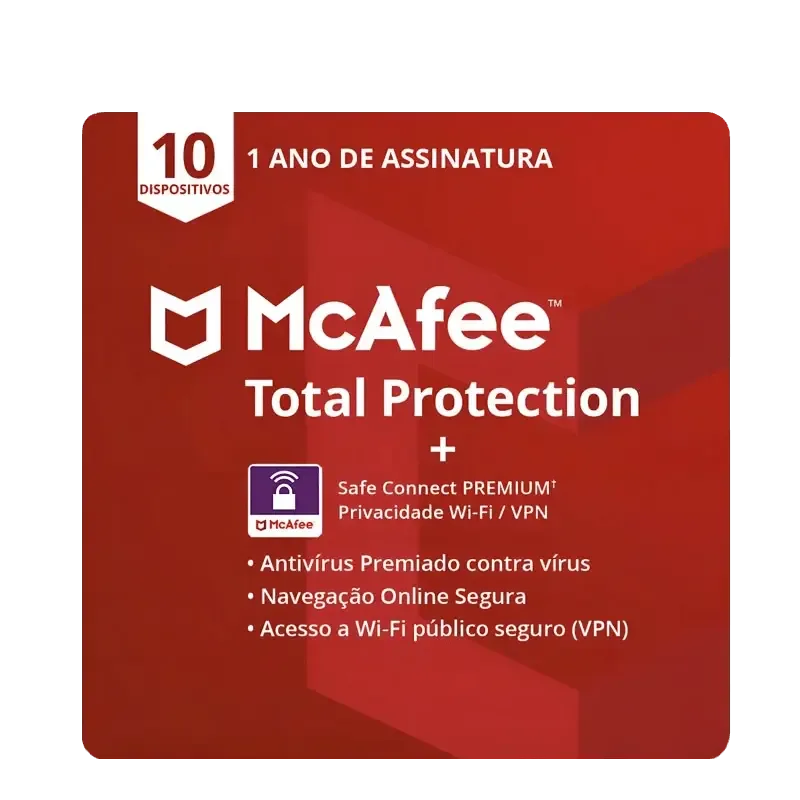 Mcafee Total Protection 10 Dispositivos + Safe Connect