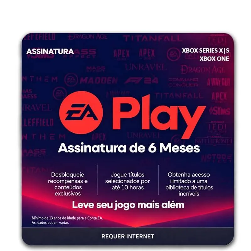 Assinatura EA Play 6 meses - Xbox One / Series X|S