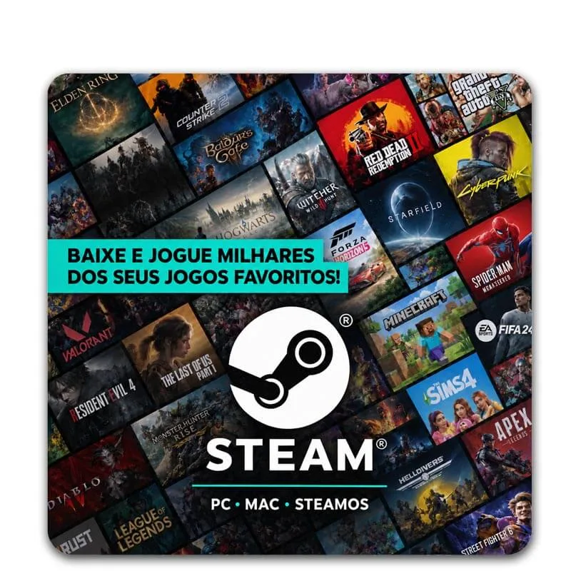 Gift Card Steam 200 reais