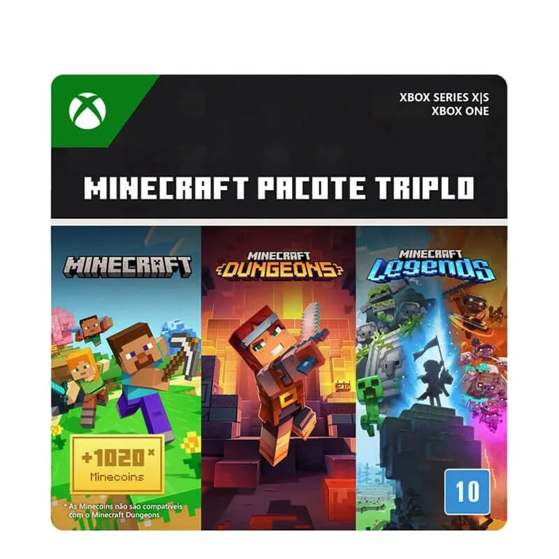 Minecraft Pacote Triplo Xbox Series X|S One
