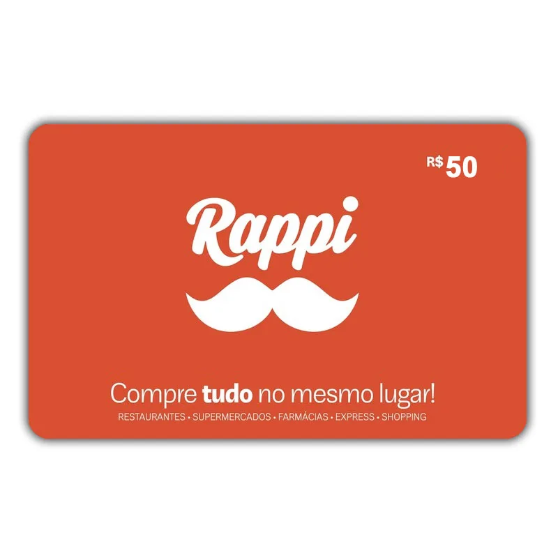 Gift Card Rappi 50 reais