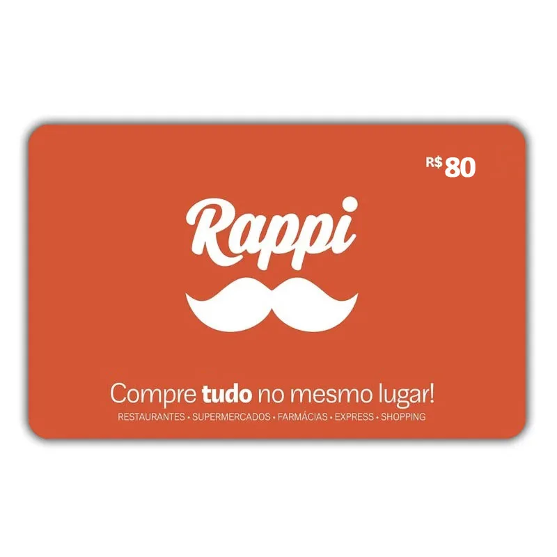 Gift Card Rappi 80 reais