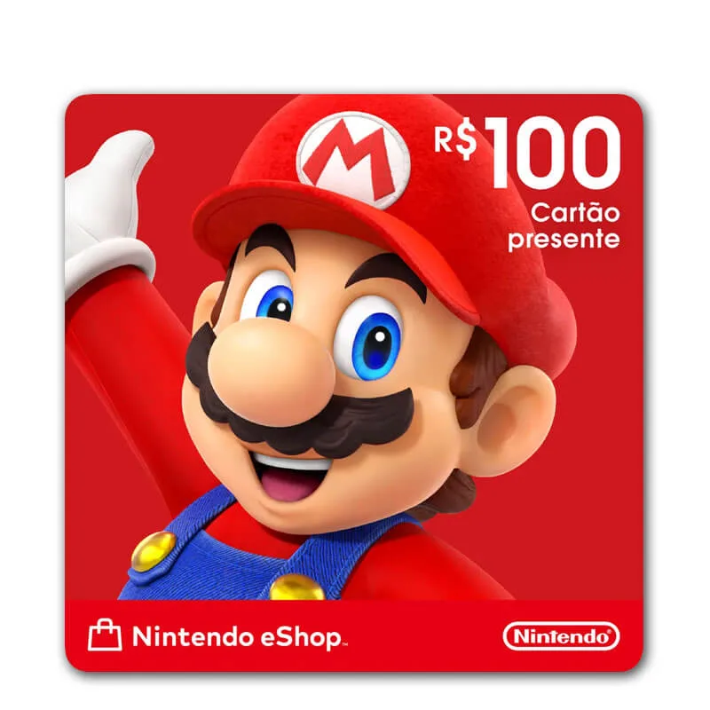 Gift Card Nintendo Switch 100 Reais