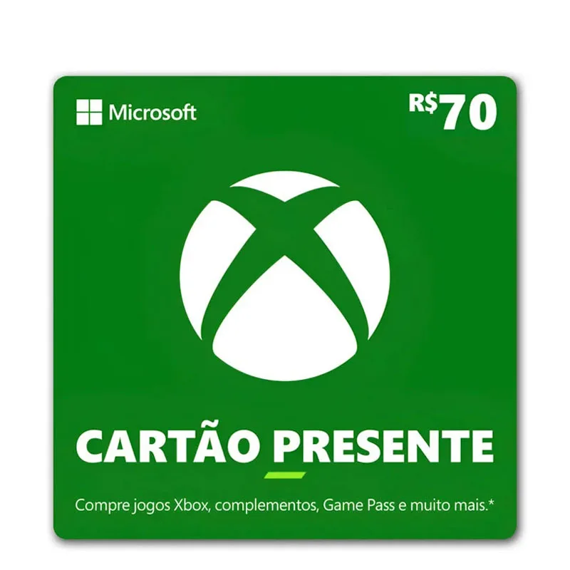 Gift Card Xbox 70 reais